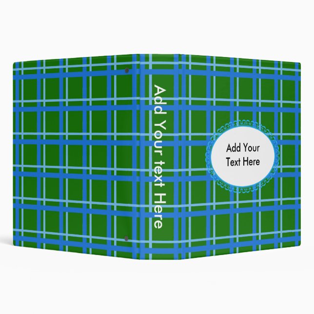 blue and green plaids, add your text binder (Background)