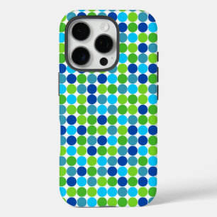 Blue and Green Polka Dot iPhone 7 case