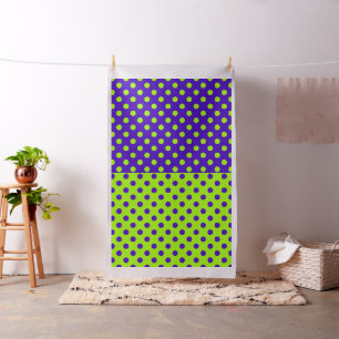 Blue and Green Polka Dots Fabric