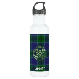 Blue and Green Scott Tartan Plaid 710 Ml Water Bottle