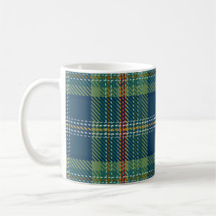 Blue and Green Scottish Tartan Plaid Coffee Mug