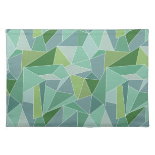 Blue and Green Sea Glass Cloth Placemat