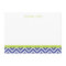 Blue and Green Simple Chevron Thank You Note Cards
