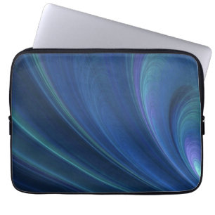 Blue And Green Soft Sand Waves Laptop Sleeve