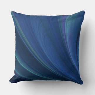 Blue And Green Soft Sand Waves Throw Pillow