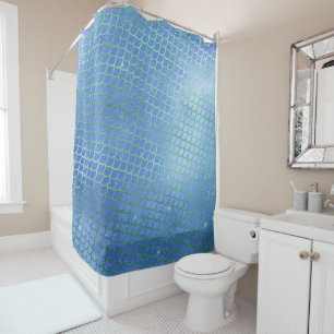 Blue and Green Sparkle Mermaid Scales Pattern