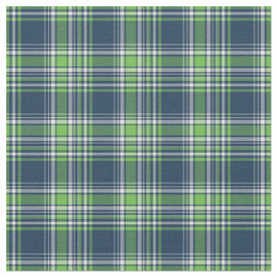 Blue and Green Sporty Plaid Fabric