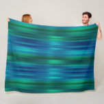 Blue and Green Striped Fleece Blanket<br><div class="desc">Printed and shipped by Zazzle or their affiliates.</div>