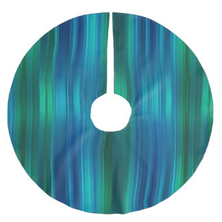 Blue and Green Striped Tree Skirt