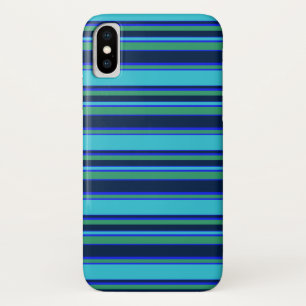 Blue and green stripes Case-Mate iPhone case