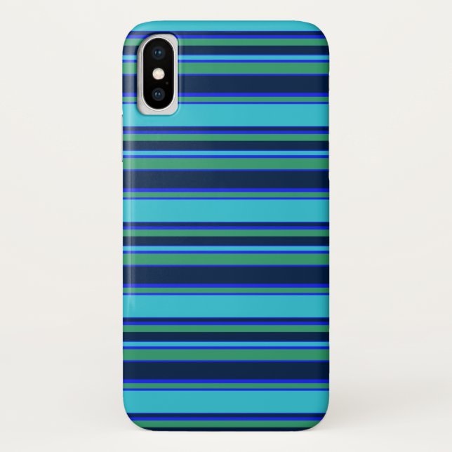 Blue and green stripes Case-Mate iPhone case (Back)