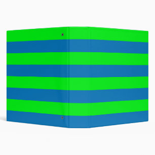 Blue and Green Stripes Design Binder