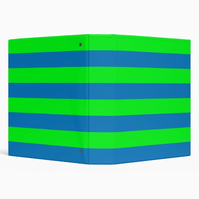 Blue and Green Stripes Design Binder (Background)