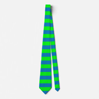 Blue and Green Stripes Design Tie
