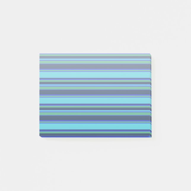 Blue and green stripes post-it notes (Front)