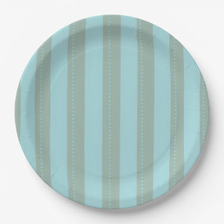 blue and green stripped plates
