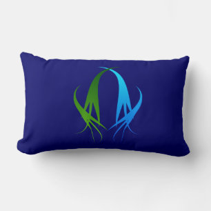 Blue and Green Swirls pillow
