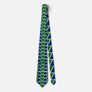 Blue and Green Triangles  Tie