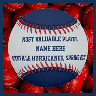 Blue and Grey Baseball, MVP Player Award Baseball