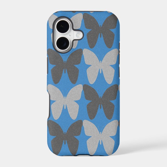 Blue and grey butterfly pattern (Back)