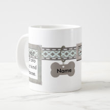 Blue and Grey Dog Tag Collar Two Photo Frames