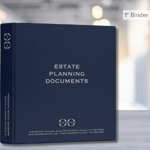 Blue and Grey Estate Planning Binder with Logo