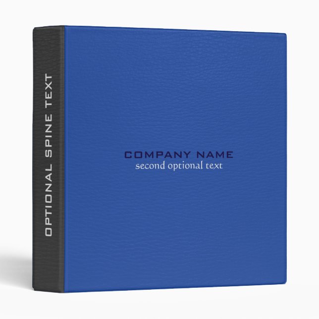 Blue And Grey Faux Leather Look Customized Binder (Front/Spine)