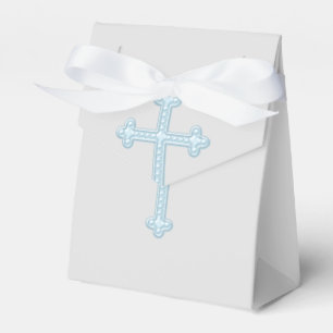 Blue and Grey First Communion Favor Box