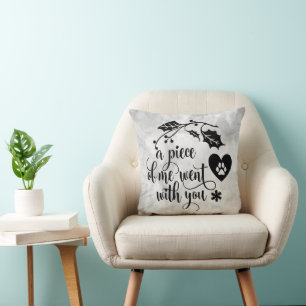 Blue and Grey Glossy Stripes Throw Pillow
