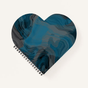 Blue and Grey Marble Abstract Notebook