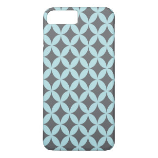 Blue and Grey Patterned iPhone Case