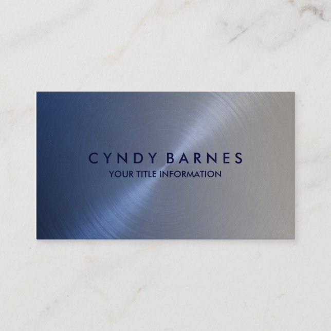 Blue and Grey Sheen Business Card (Front)