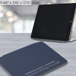 Blue and Grey Simple Typographic iPad Air Cover<br><div class="desc">A simple typographic business template in a modern minimalist style that can easily be updated with your company name and text. Designed with classic typography, you can customize by changing the text using the fields provided. A simple minimalist design for sales, advertising, marketing, and promotion; for your employees, customers, clients,...</div>