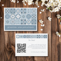 BLUE AND GREY SPANISH TILES ENCLOUSURE CARD
