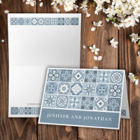 BLUE AND GREY SPANISH TILES THANK YOU