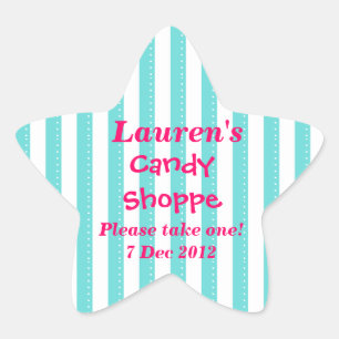 blue and hot pink Candy Shoppe Sticker