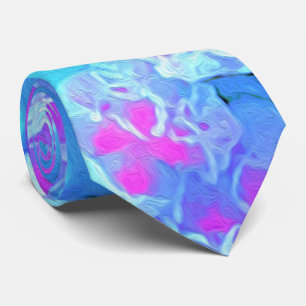 Blue and Hot Pink Succulent Underwater Sedum Tie