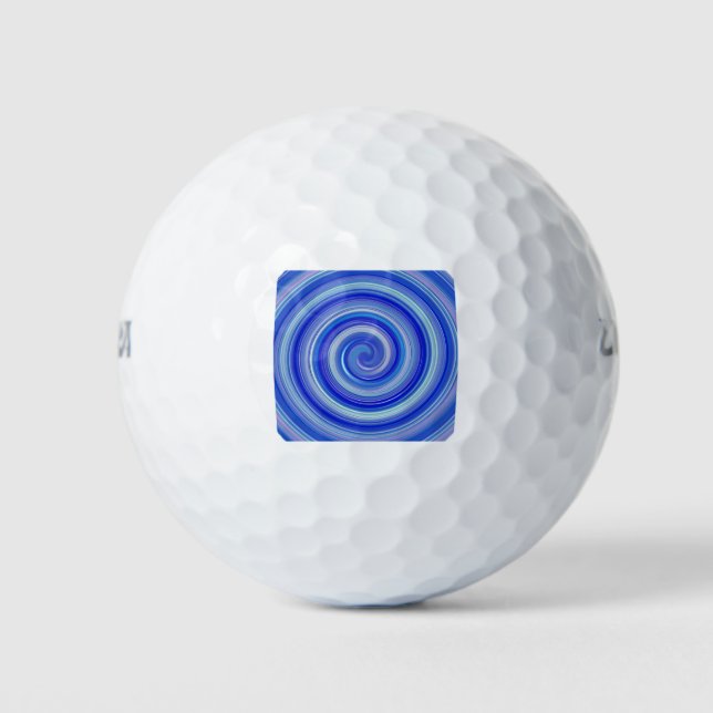 Blue and light blue spiral golf balls (Front)