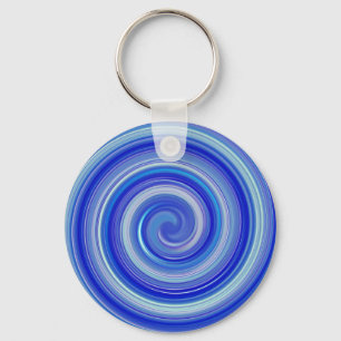 Blue and light blue spiral keychain