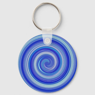 Blue and light blue spiral keychain