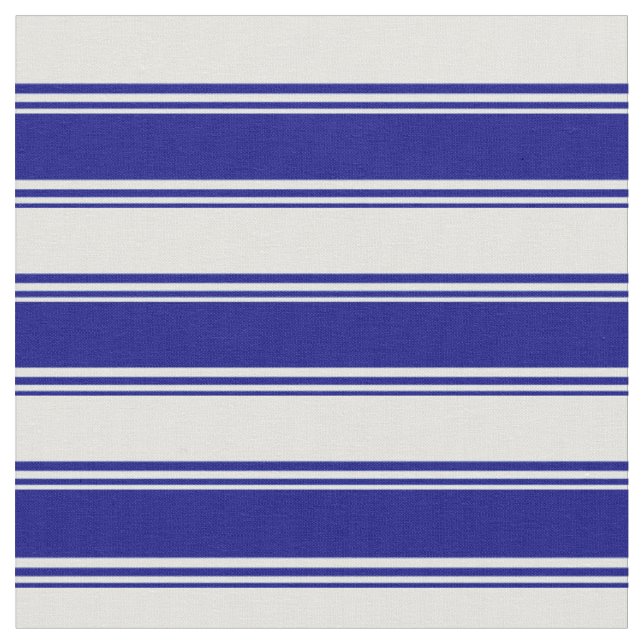 Blue and Light Cyan Stripes Pattern Fabric (Close Up)