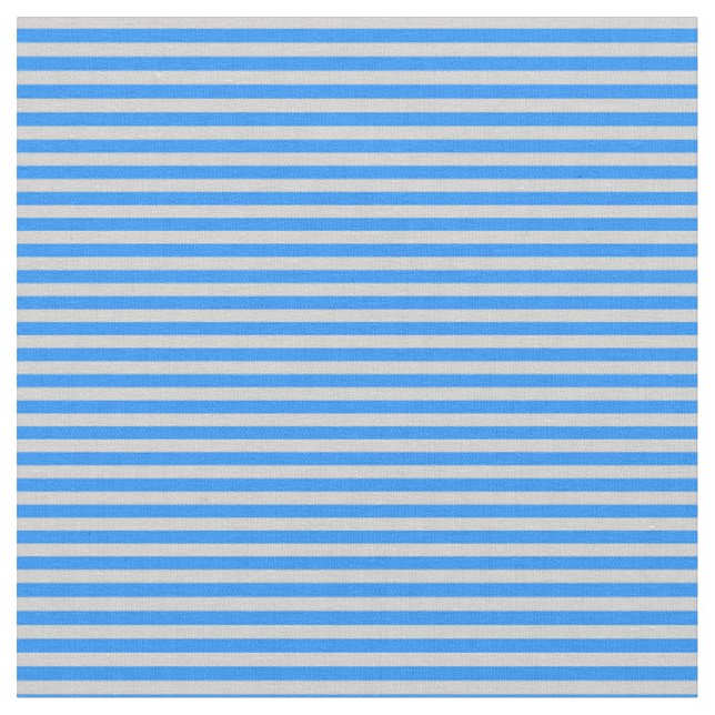 Blue and Light Grey Lines Pattern Fabric (Close Up)