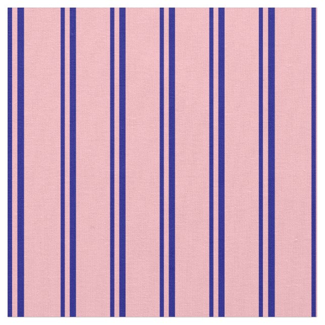 Blue and Light Pink Coloured Pattern Fabric (Close Up)