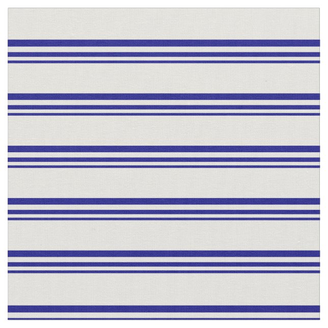 Blue and Light Yellow Stripes/Lines Pattern Fabric (Close Up)