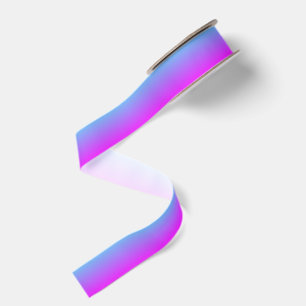 Blue and Magenta Ombre Grosgrain Ribbon