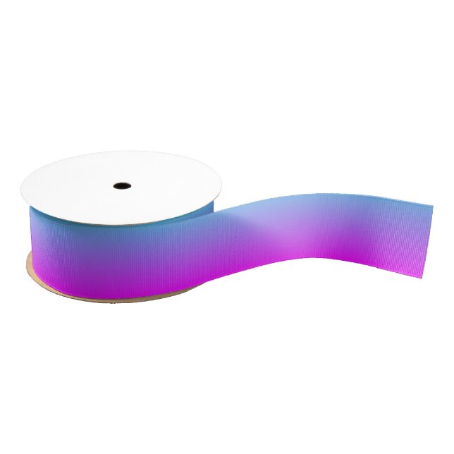 Blue and Magenta Ombre Grosgrain Ribbon (Spool)