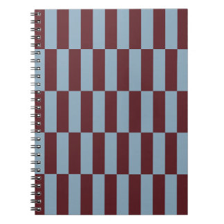 Blue and Maroon Tiles Pattern Notebook