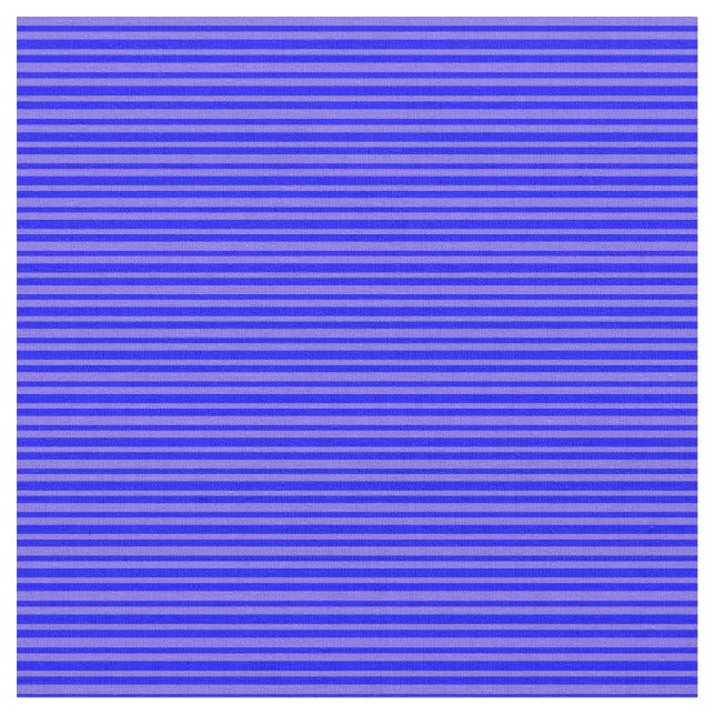 Blue and Medium Slate Blue Coloured Stripes Fabric (Close Up)