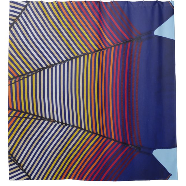 Blue and multicolored umbrella (Front)