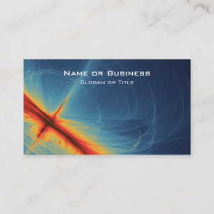 Blue and Orange Abstract Business Card